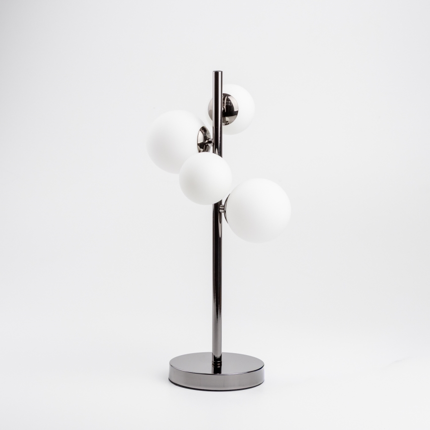 Brilagi - Candeeiro de mesa LED MILLA 4xG9/3W/230V cromado preto/branco