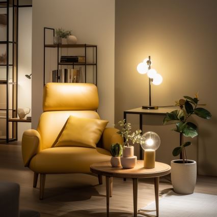 Brilagi - Candeeiro de mesa LED MILLA 4xG9/3W/230V cromado preto/branco