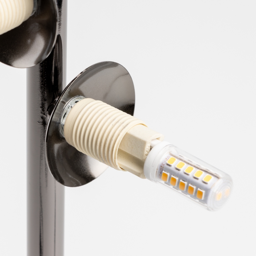 Brilagi - Candeeiro de mesa LED MILLA 4xG9/3W/230V cromado preto/branco