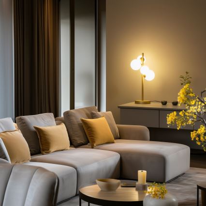 Brilagi - Candeeiro de mesa LED MILLA 4xG9/3W/230V dourado/branco