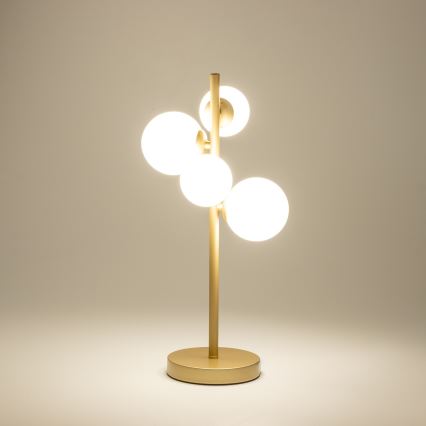 Brilagi - Candeeiro de mesa LED MILLA 4xG9/3W/230V dourado/branco