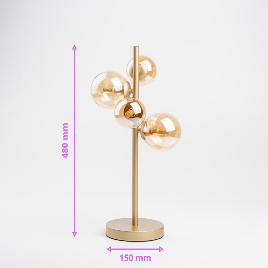 Brilagi - Candeeiro de mesa LED MILLA 4xG9/3W/230V dourado