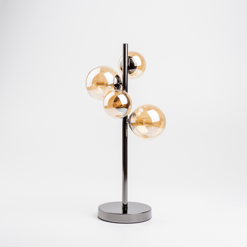 Brilagi - Candeeiro de mesa LED MILLA 4xG9/3W/230V preto cromado/dourado