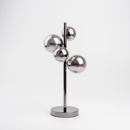 Brilagi - Candeeiro de mesa LED MILLA 4xG9/3W/230V preto cromado/fumê