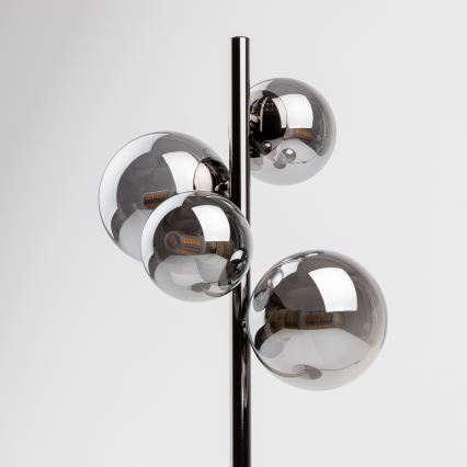 Brilagi - Candeeiro de mesa LED MILLA 4xG9/3W/230V preto cromado/fumê