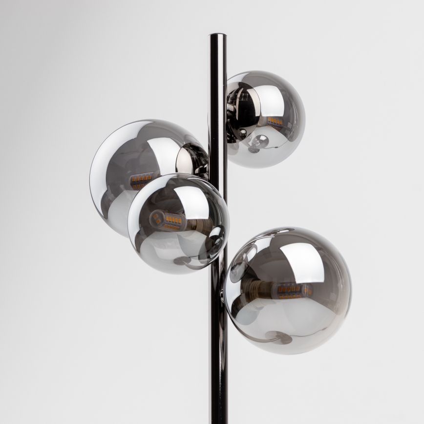 Brilagi - Candeeiro de mesa LED MILLA 4xG9/3W/230V preto cromado/fumê