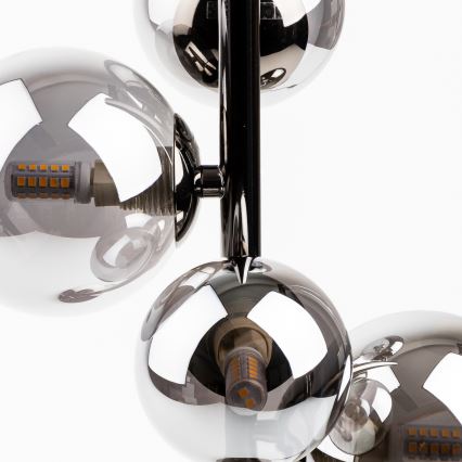 Brilagi - Candeeiro de mesa LED MILLA 4xG9/3W/230V preto cromado/fumê