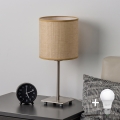 Brilagi - Candeeiro de Mesa LED NUBILA 1xE27/60W/230V castanho claro
