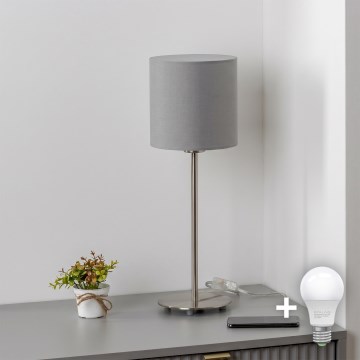 Brilagi - Candeeiro de Mesa LED NUBILA 1xE27/60W/230V cinzento claro