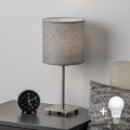 Brilagi - Candeeiro de mesa LED NUBILA 1xE27/60W/230V cinzento