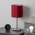 Brilagi - Candeeiro de mesa LED NUBILA 1xE27/60W/230V vermelho pompeiano
