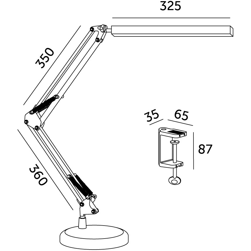 Brilagi - Candeeiro de Mesa LED Regulável 2 em 1 USB VARIO LED/14W/5V 3000-6000K preto