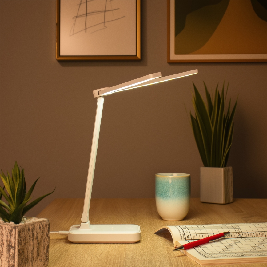 Brilagi - Candeeiro de Mesa LED Regulável MODO DUO LED/8W/5V 3000/4000/6500K branco