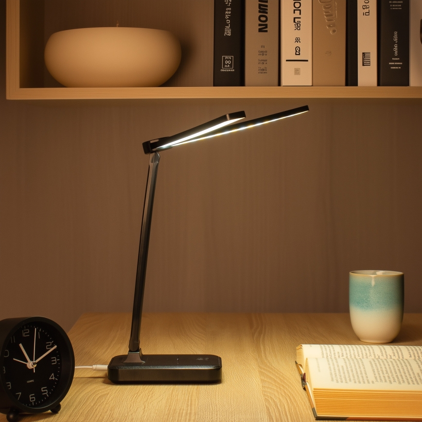 Brilagi - Candeeiro de Mesa LED Regulável MODO DUO LED/8W/5V 3000/4000/6500K preto