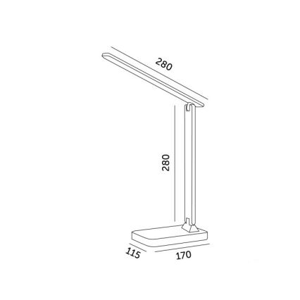 Brilagi - Candeeiro de mesa LED regulável MODO LED/7W/230V 3000/4000/6500K branco