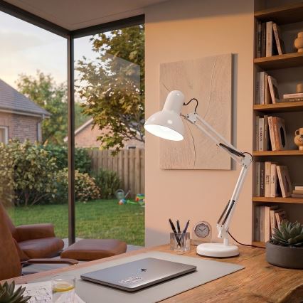 Brilagi - Candeeiro de mesa LED ROMERO 1xE27/10W/230V branco