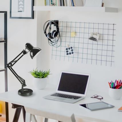 Brilagi - Candeeiro de mesa LED ROMERO 1xE27/10W/230V preto