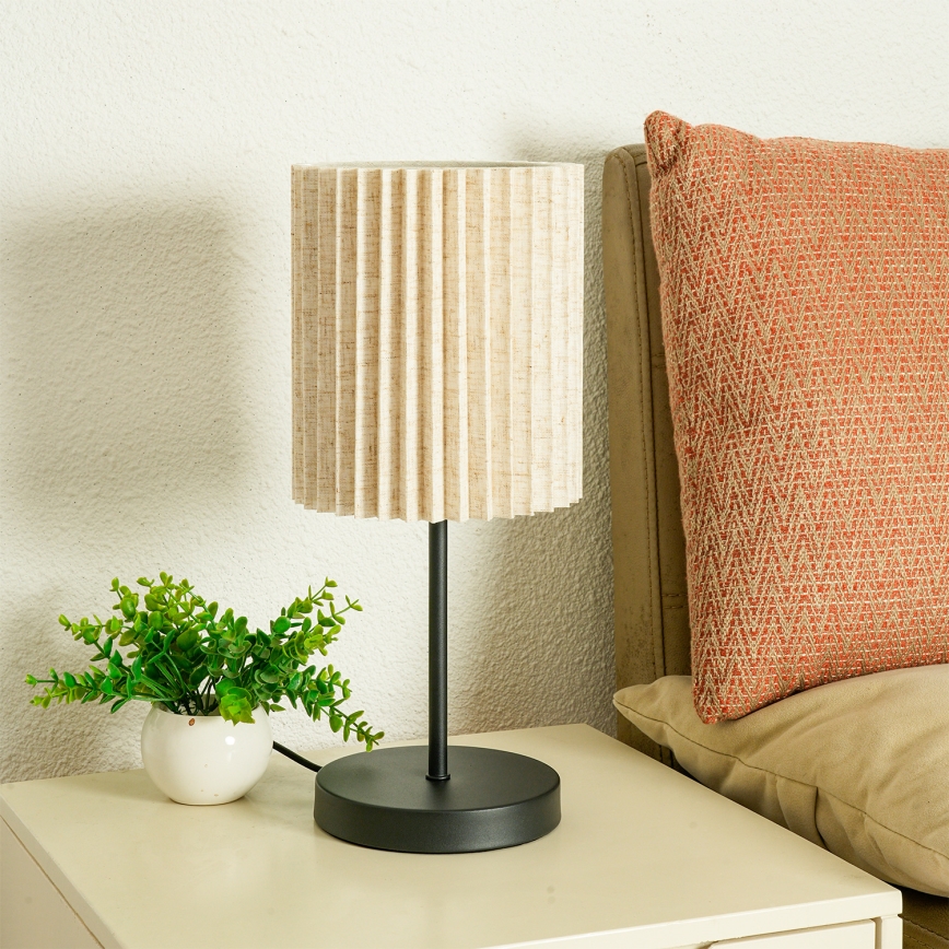 Brilagi - Candeeiro de mesa NORDIC WAVE 1xE27/15W/230V linho/preto