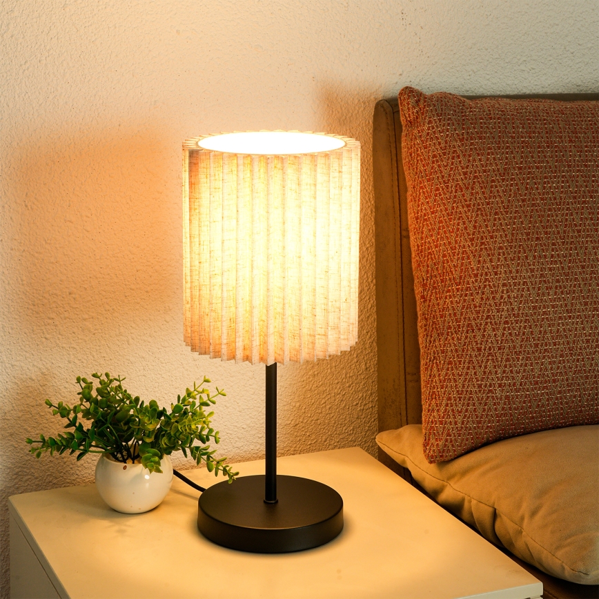 Brilagi - Candeeiro de mesa NORDIC WAVE 1xE27/15W/230V linho/preto