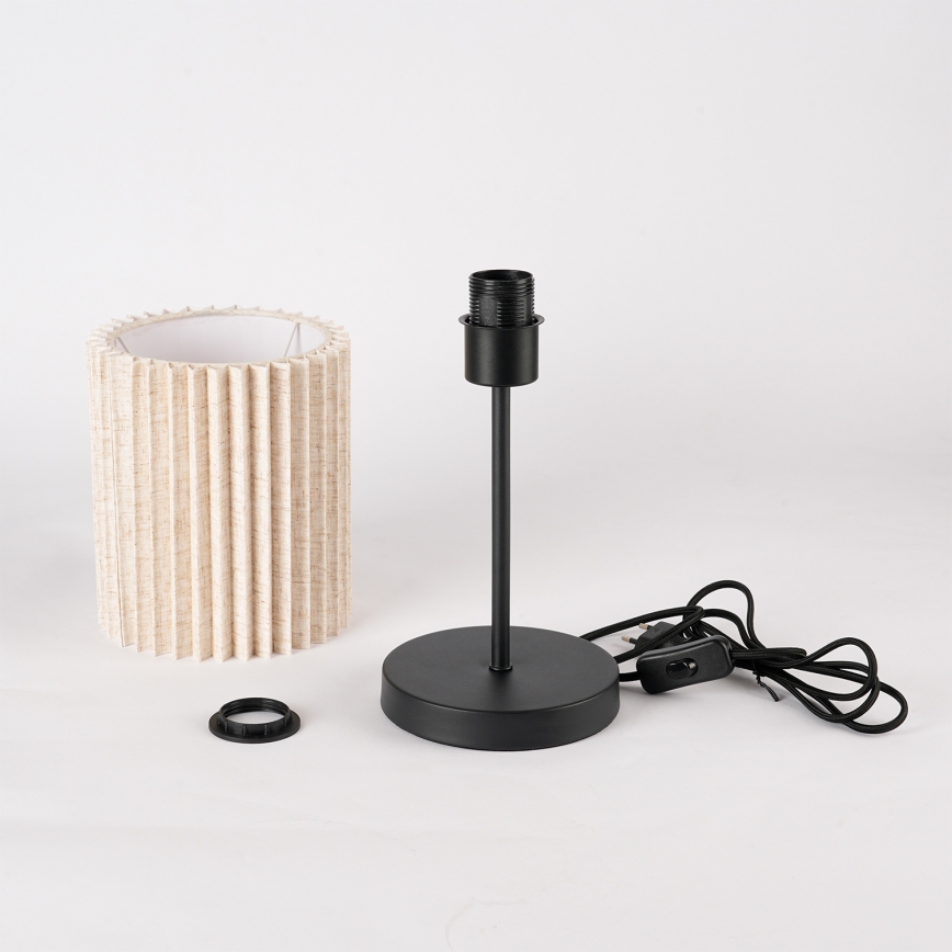 Brilagi - Candeeiro de mesa NORDIC WAVE 1xE27/15W/230V linho/preto