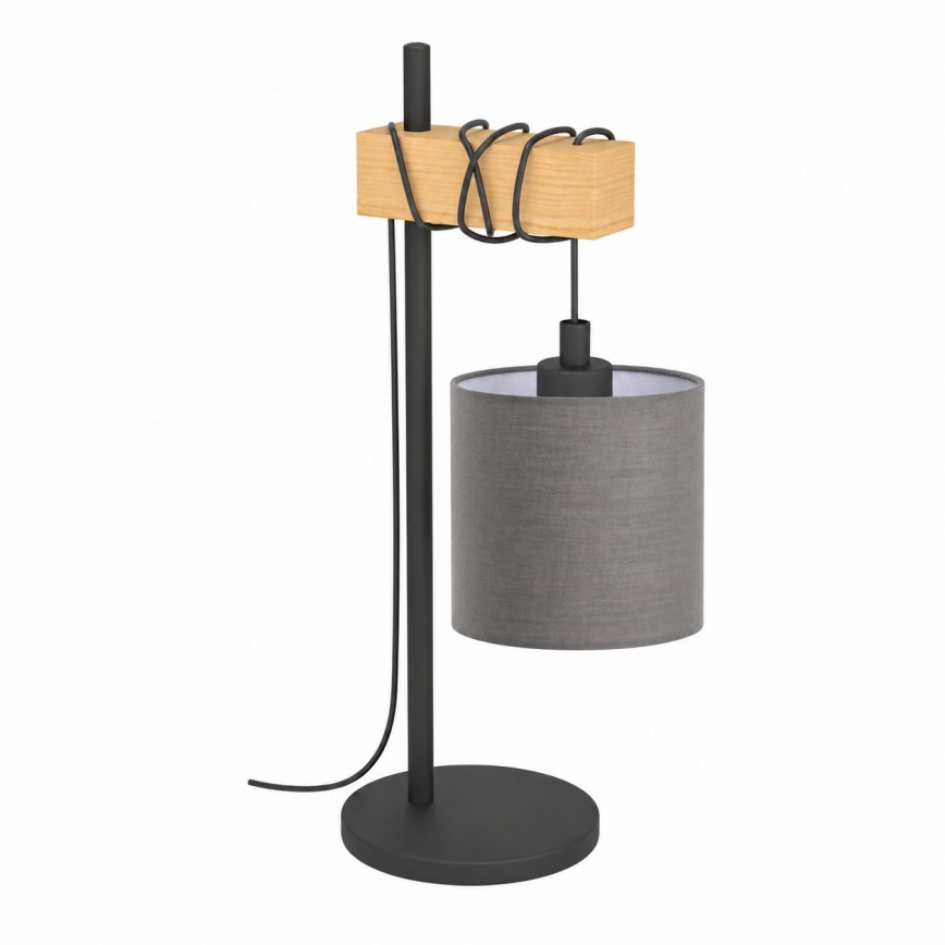 BRILAGI - Candeeiro de mesa NUBILA 1xE27/40W/230V castanho/preto/antracite