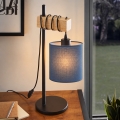 BRILAGI - Candeeiro de mesa NUBILA 1xE27/40W/230V castanho/preto/azul escuro