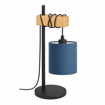 BRILAGI - Candeeiro de mesa NUBILA 1xE27/40W/230V castanho/preto/azul escuro