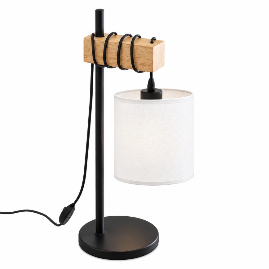 BRILAGI - Candeeiro de mesa NUBILA 1xE27/40W/230V castanho/preto/branco