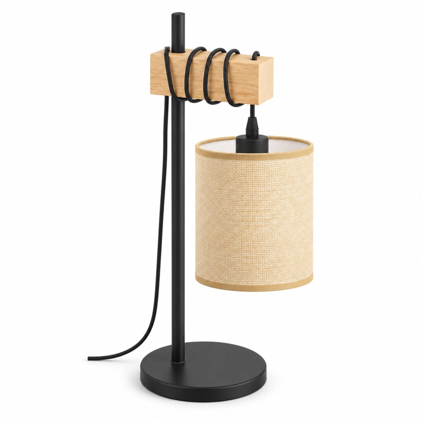 BRILAGI - Candeeiro de mesa NUBILA 1xE27/40W/230V castanho/preto/castanho claro