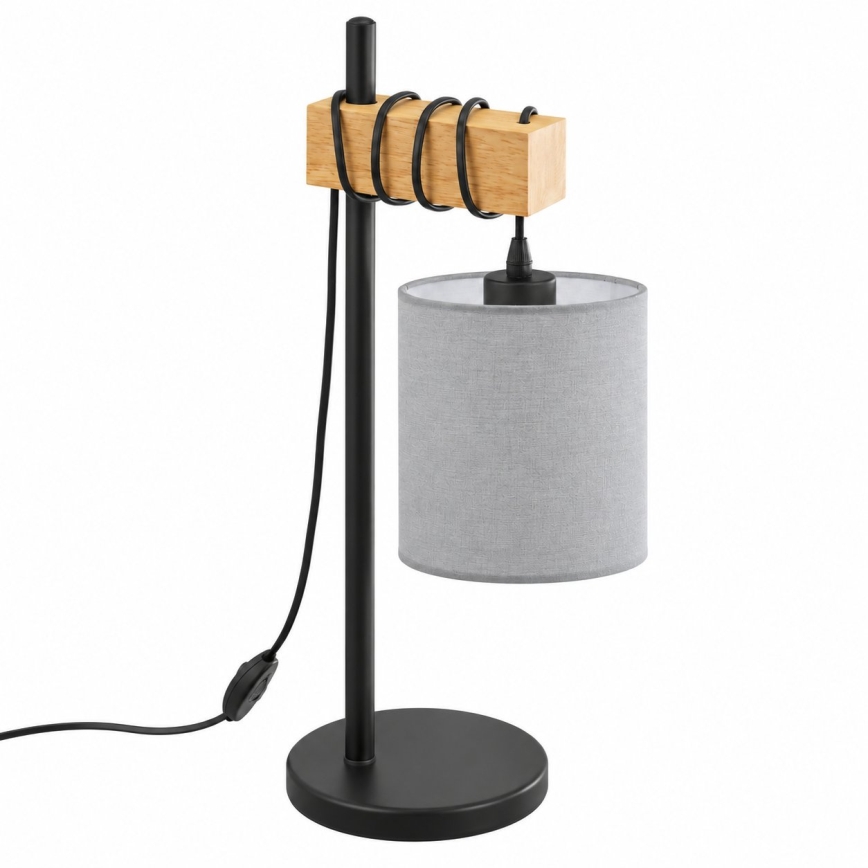 BRILAGI - Candeeiro de mesa NUBILA 1xE27/40W/230V castanho/preto/cinzento claro