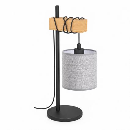 BRILAGI - Candeeiro de mesa NUBILA 1xE27/40W/230V castanho/preto/cinzento