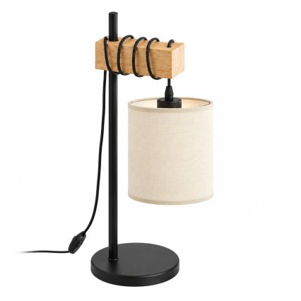 BRILAGI - Candeeiro de mesa NUBILA 1xE27/40W/230V castanho/preto/creme