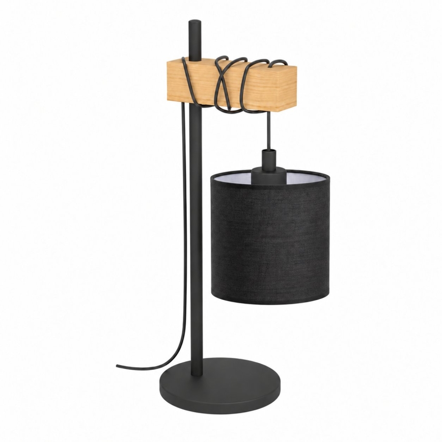 BRILAGI - Candeeiro de mesa NUBILA 1xE27/40W/230V castanho/preto
