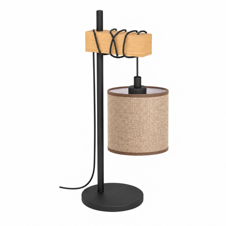 BRILAGI - Candeeiro de mesa NUBILA 1xE27/40W/230V castanho/preto