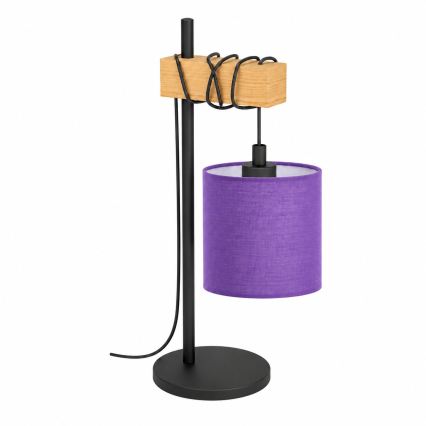 BRILAGI - Candeeiro de mesa NUBILA 1xE27/40W/230V castanho/preto/roxo