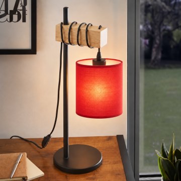 BRILAGI - Candeeiro de mesa NUBILA 1xE27/40W/230V castanho/preto/vermelho