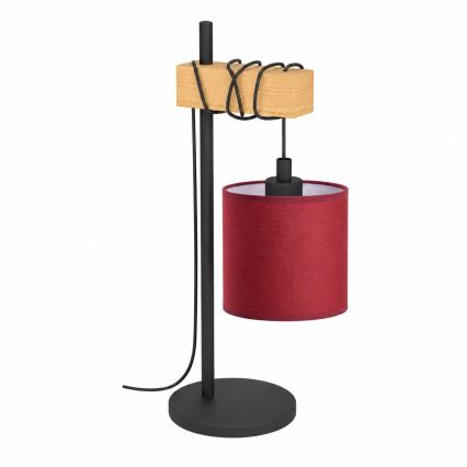 BRILAGI - Candeeiro de mesa NUBILA 1xE27/40W/230V castanho/preto/vermelho pompeiano