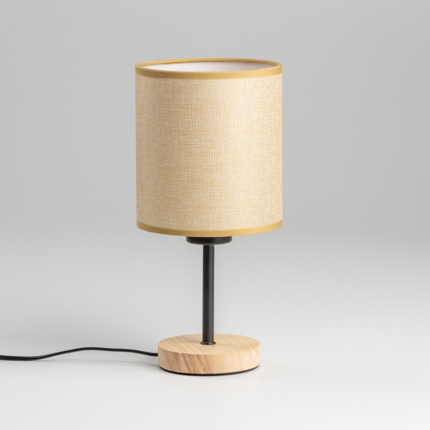 Brilagi - Candeeiro de mesa NUBILA WOOD 1xE27/25W/230V carvalho/castanho claro