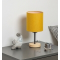 Brilagi - Candeeiro de mesa NUBILA WOOD 1xE27/25W/230V carvalho/preto/amarelo