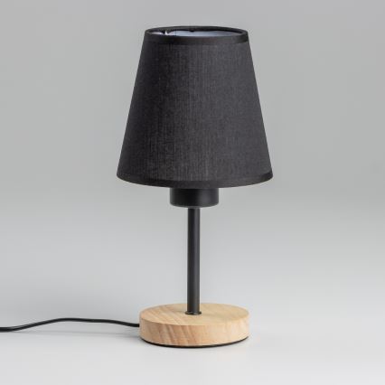 Brilagi - Candeeiro de mesa NUBILA WOOD 1xE27/25W/230V carvalho/preto