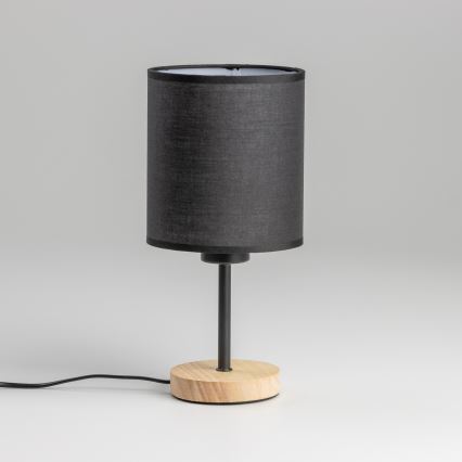 Brilagi - Candeeiro de mesa NUBILA WOOD 1xE27/25W/230V carvalho/preto