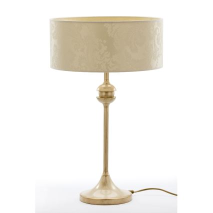 Brilagi - Candeeiro de mesa SAPHIRE 1xE27/15W/230V creme/dourado/patina