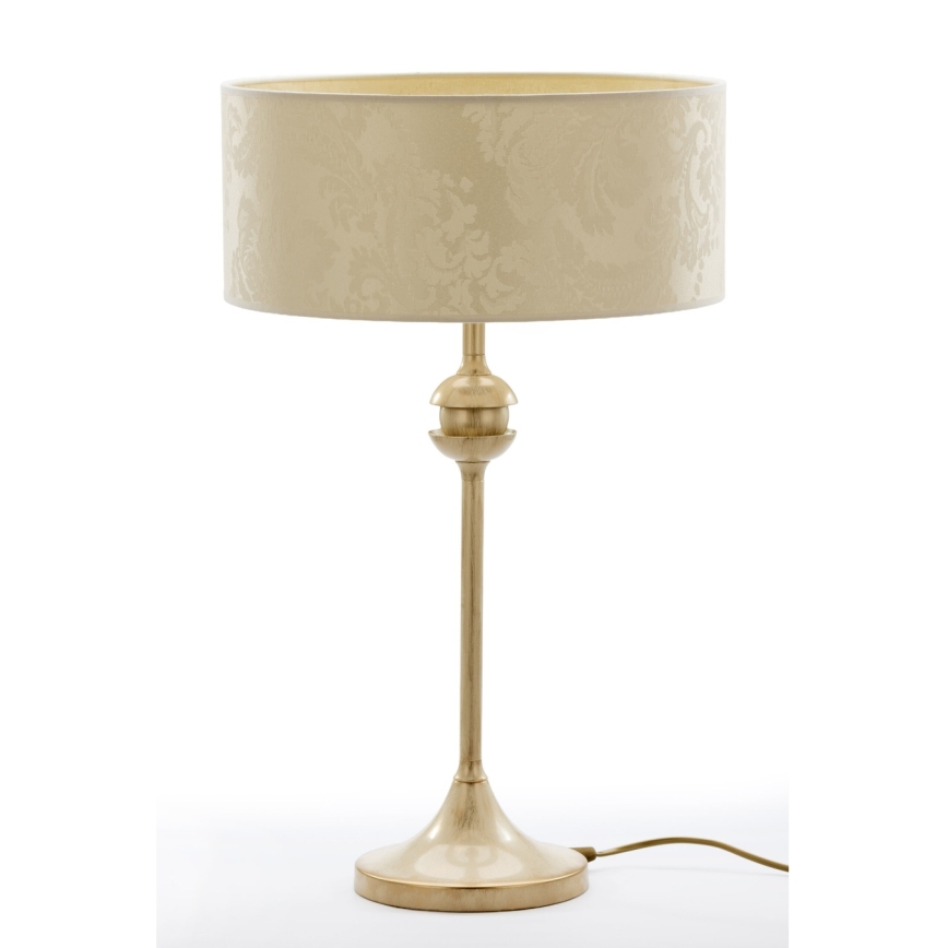 Brilagi - Candeeiro de mesa SAPHIRE 1xE27/15W/230V creme/dourado/patina