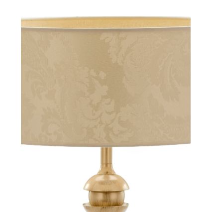 Brilagi - Candeeiro de mesa SAPHIRE 1xE27/15W/230V creme/dourado/patina