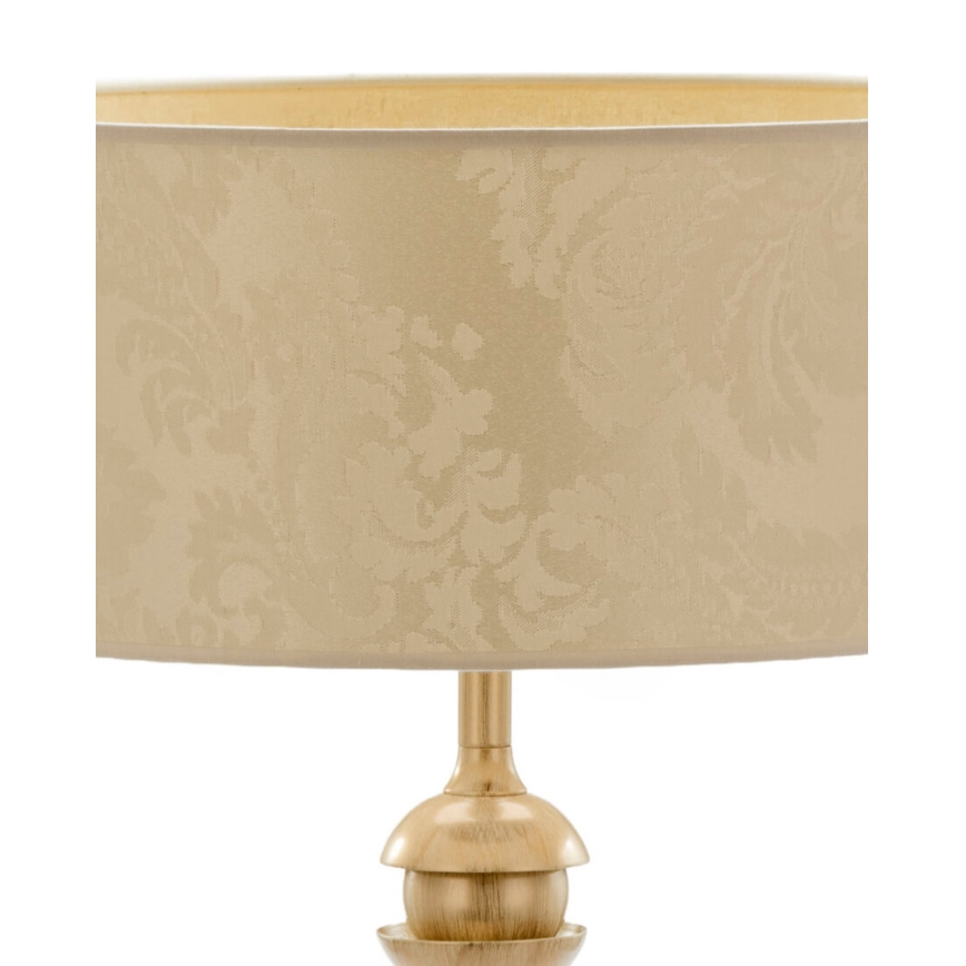 Brilagi - Candeeiro de mesa SAPHIRE 1xE27/15W/230V creme/dourado/patina