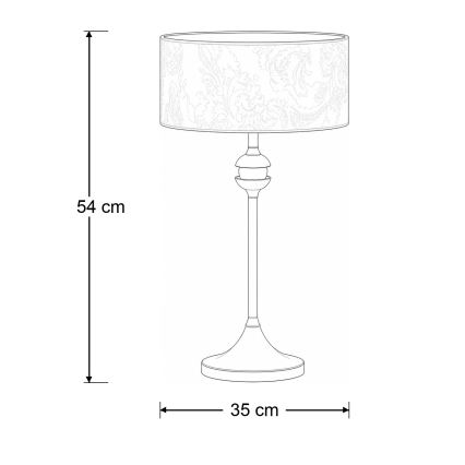 Brilagi - Candeeiro de mesa SAPHIRE 1xE27/15W/230V creme/dourado/patina
