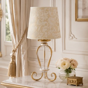Brilagi - Candeeiro de mesa SONIA 1xE27/15W/230V creme/pátina