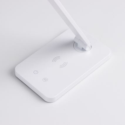 BRILAGI - Candeeiro de mesa LED tátil e dimerizável com carregamento sem fios QI MODO CHARGE LED/7W/5V 3000/4000/6000K branco