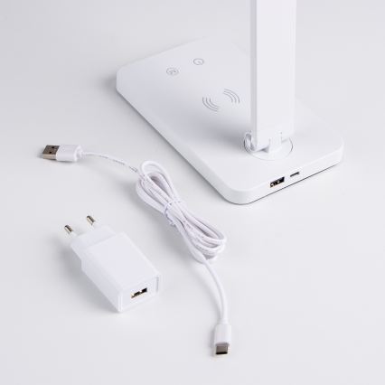 BRILAGI - Candeeiro de mesa LED tátil e dimerizável com carregamento sem fios QI MODO CHARGE LED/7W/5V 3000/4000/6000K branco