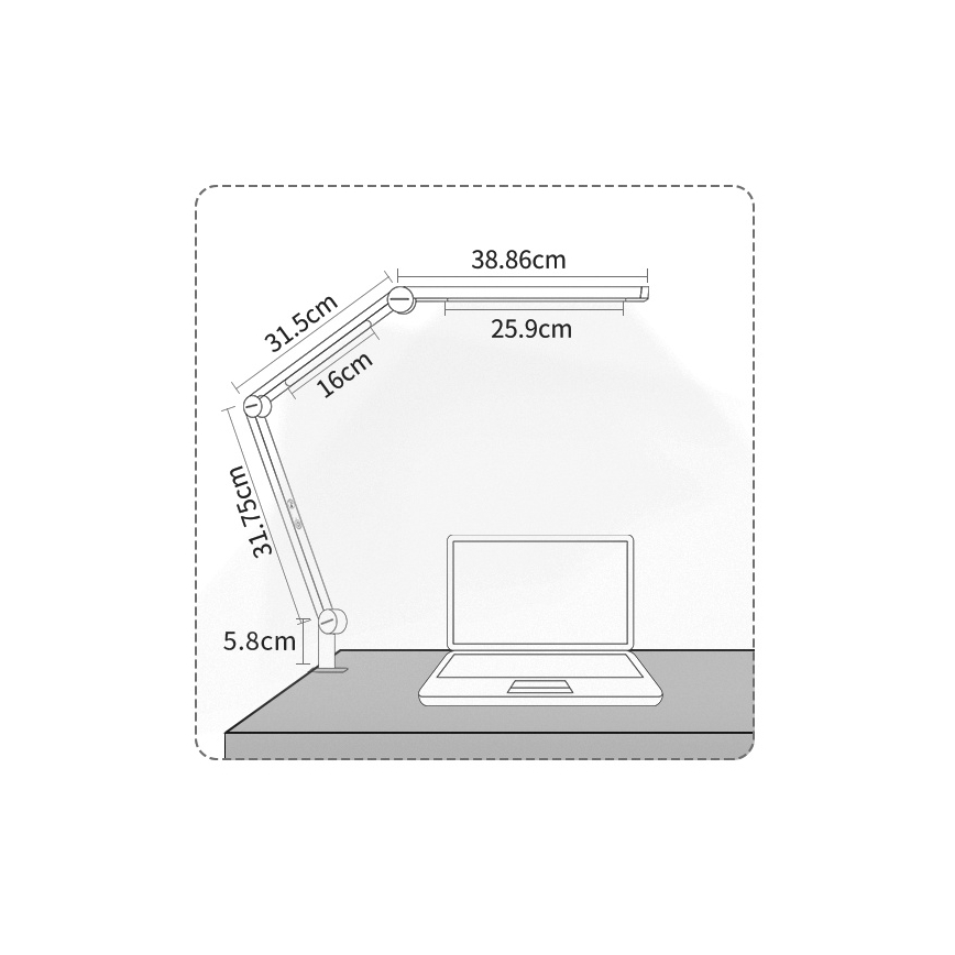 Brilagi - Candeeiro de mesa flexível tátil LED com regulação VARIO LED/12W/230V 3000/4000/5000/6500K CRI 92 preto